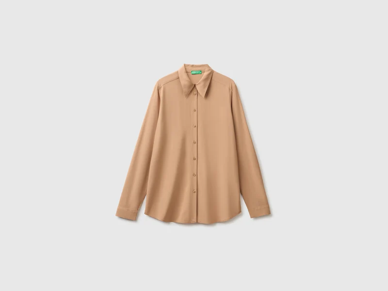 Camicia over fit in viscosa