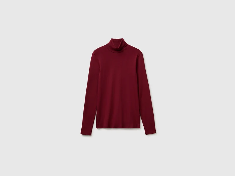 T-shirt lupetto in cotone a fibra lunga