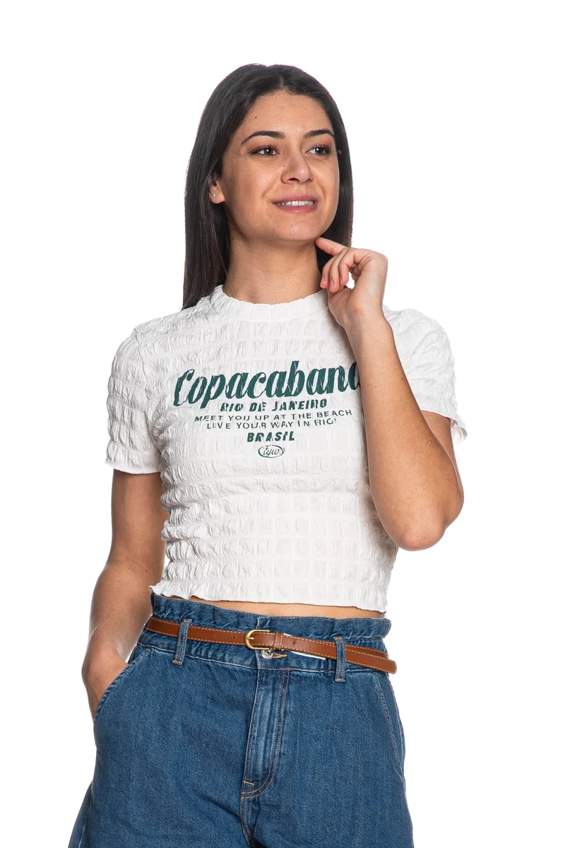 T Shirt Tiffosi Paradise 1 Da Donna Bianca