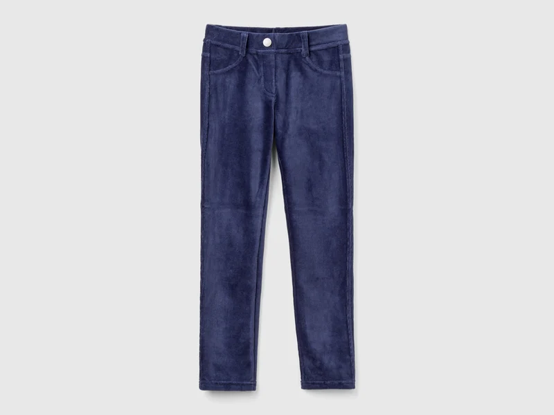 Pantaloni super skinny in ciniglia