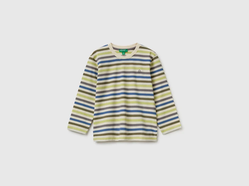 T-shirt a righe in cotone bio