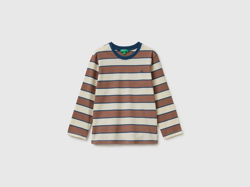 T-shirt a righe in cotone bio