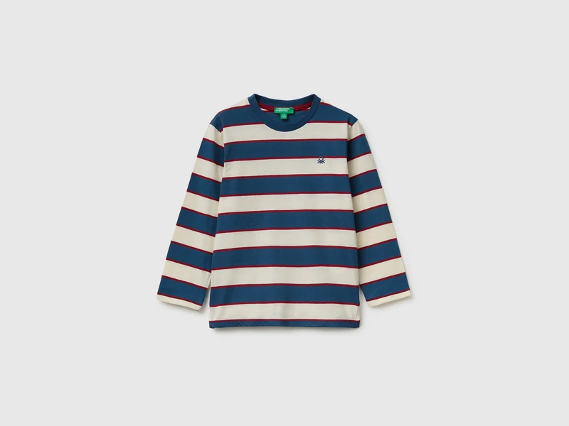 T-shirt a righe in cotone bio