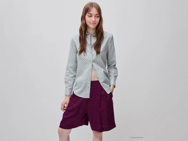 Camicia fantasia a manica lunga
