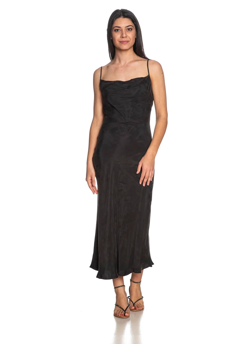 Vestito Lungo Guess Akilina Dress Da Donna Nero Fumo