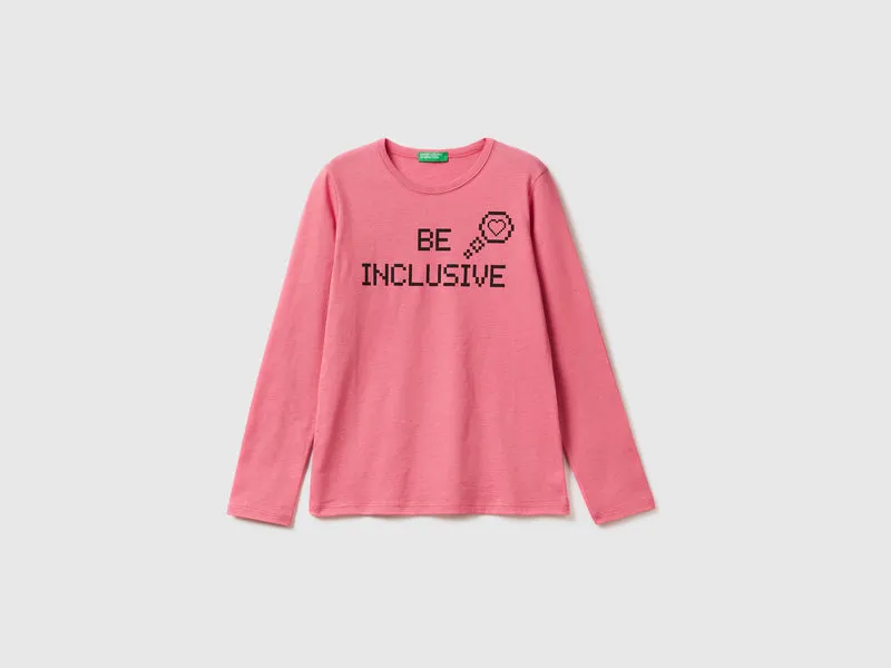 T-shirt manica lunga 100% cotone