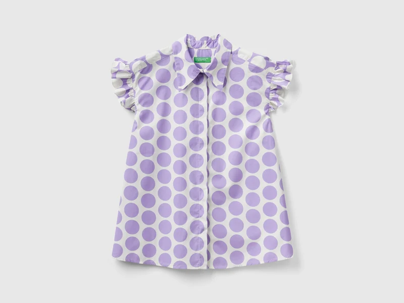 Camicia smanicata a pois