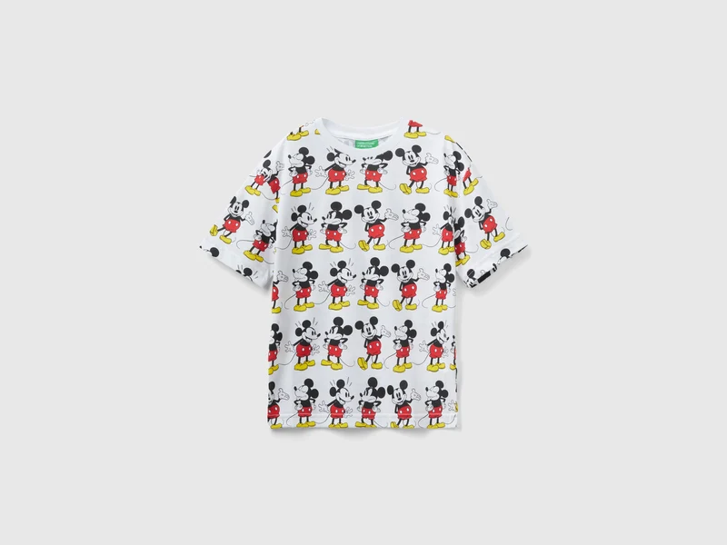 Maglietta bianca con stampa Mickey Mouse