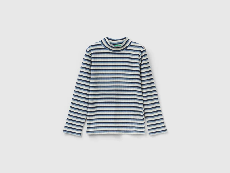 T-shirt lupetto a righe