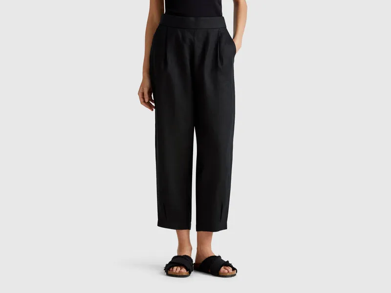Pantaloni morbidi in puro lino