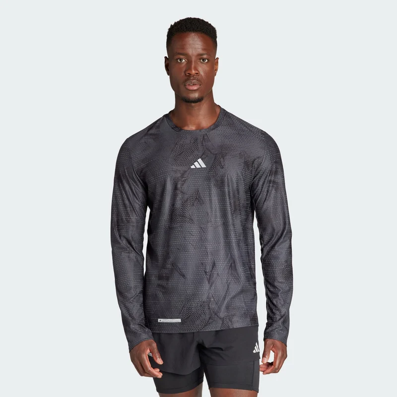 adidas Men Ultimateadidas Allover Print Long Sleeve Tee