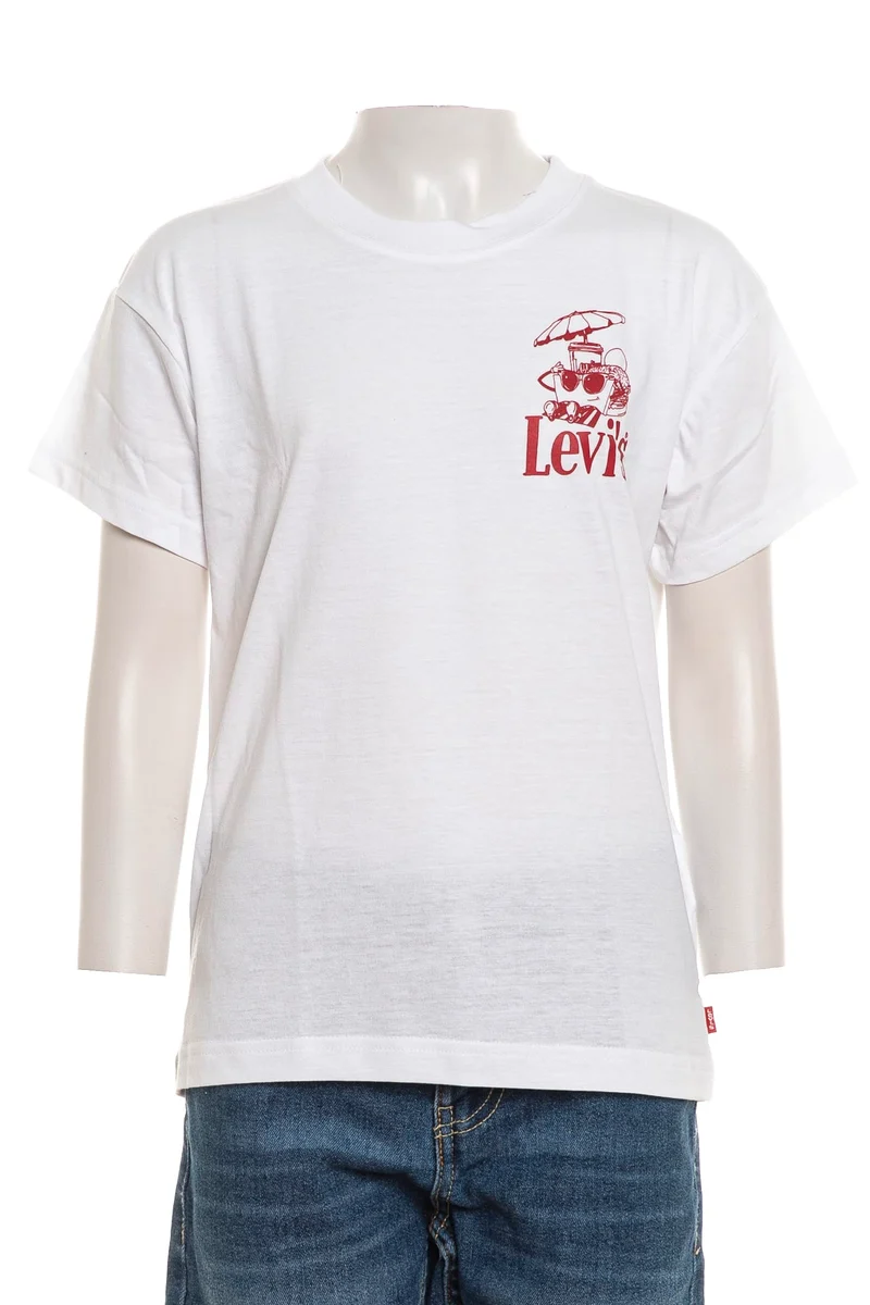 T Shirt Levi's Burger Da Bambino Bianca