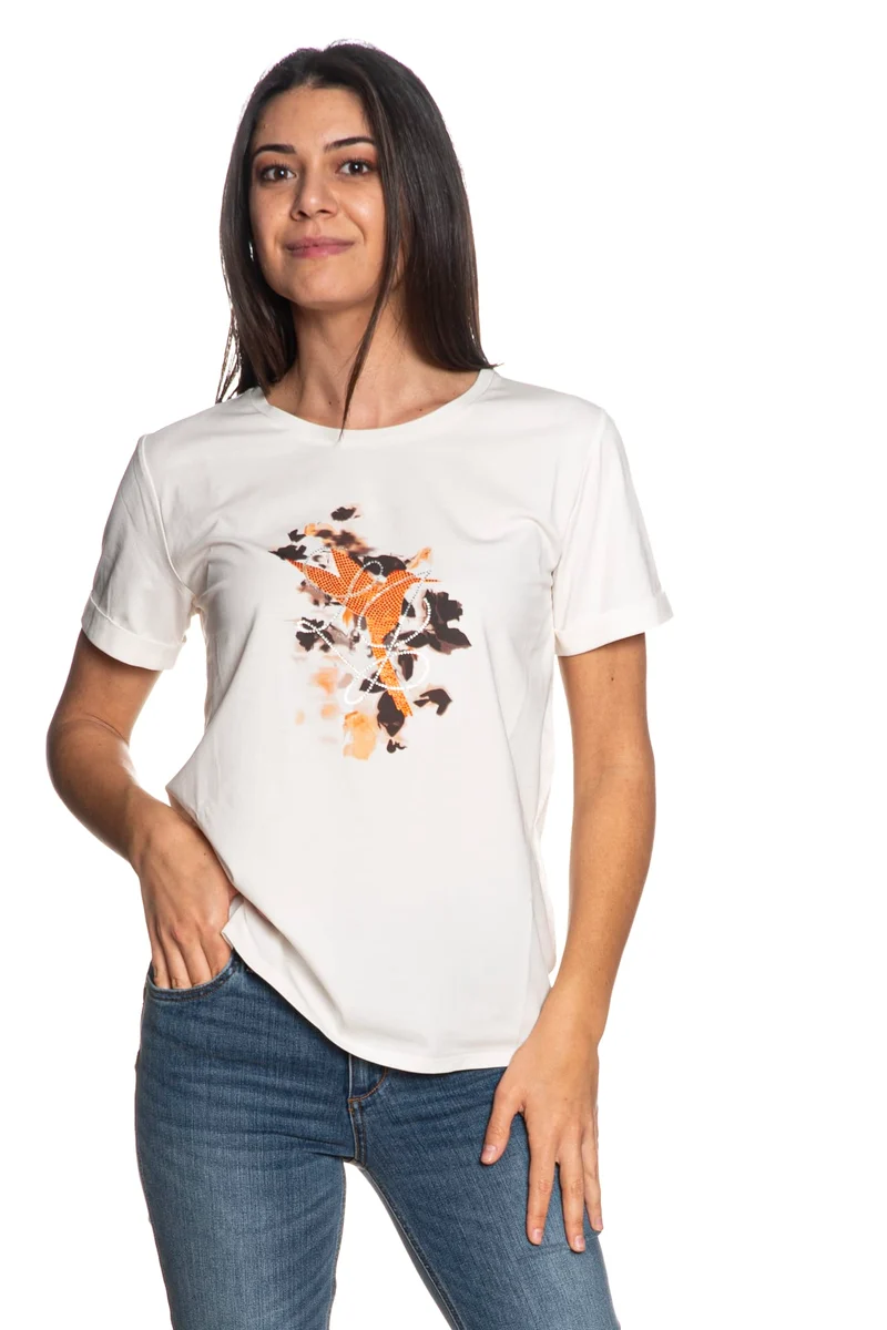 T Shirt Liu Jo Hummingbird Da Donna Panna