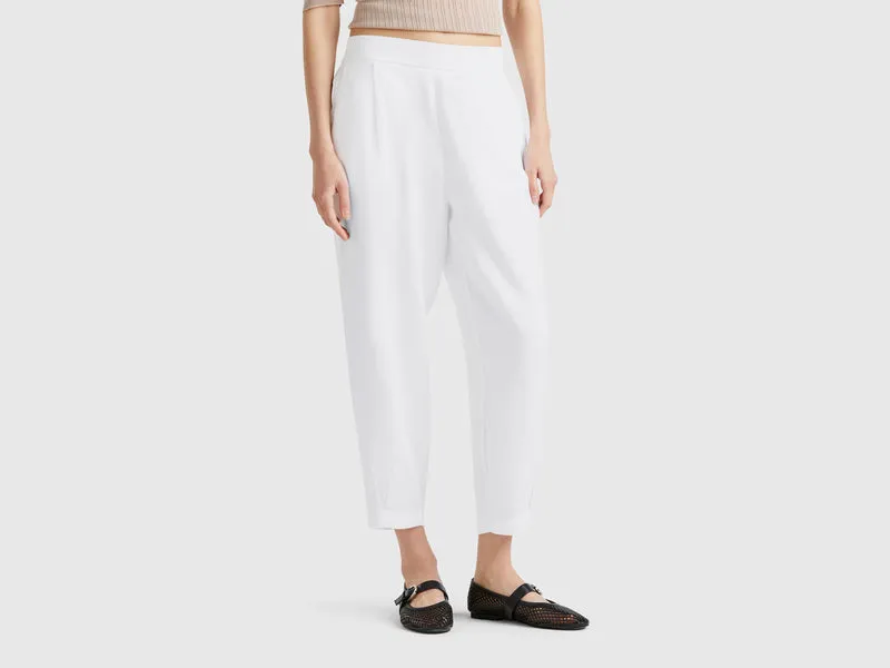 Pantaloni morbidi in puro lino