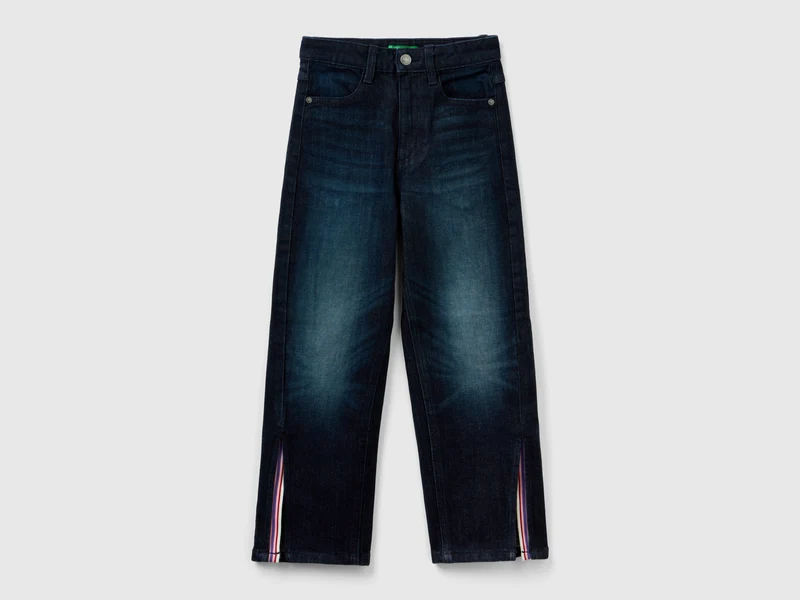 Jeans straight con spacchi