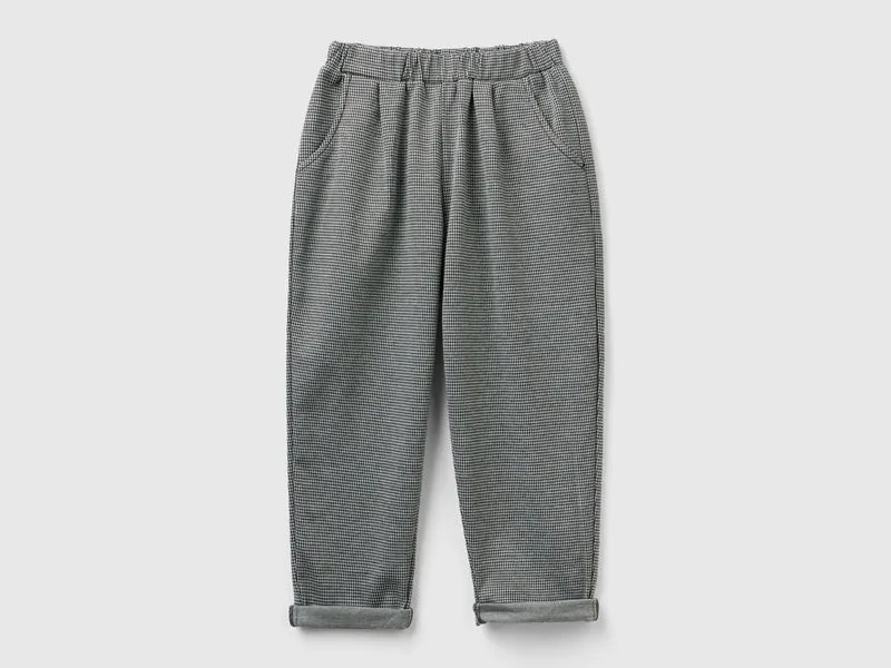 Pantaloni mom fit pied de poule