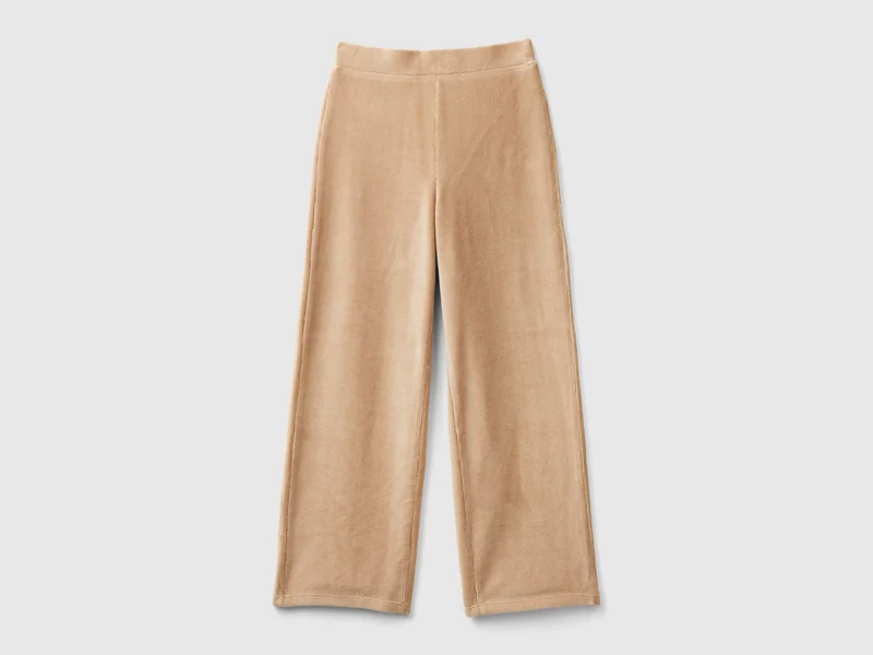 Pantaloni ampi in ciniglia