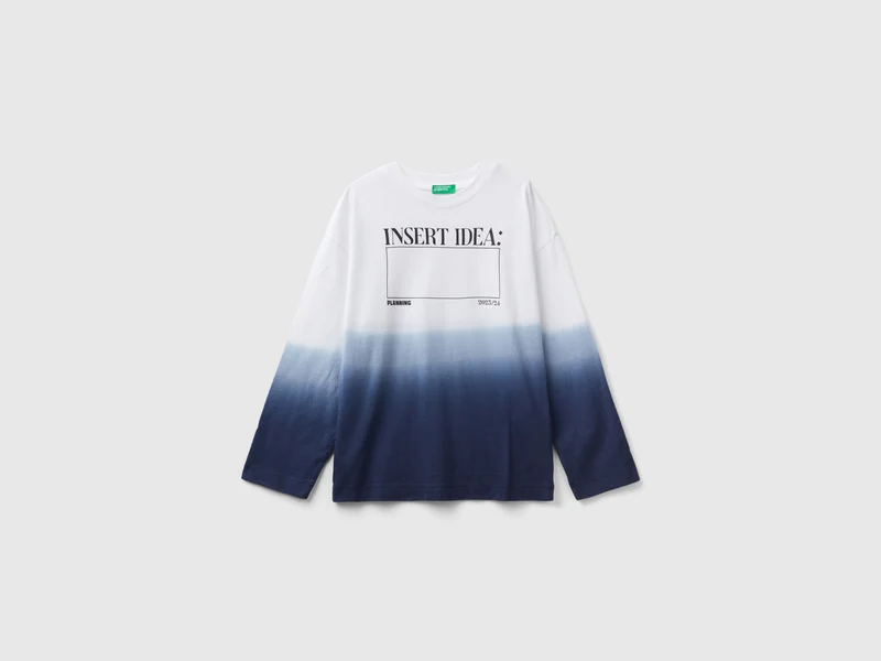 T-shirt dip dye con stampa