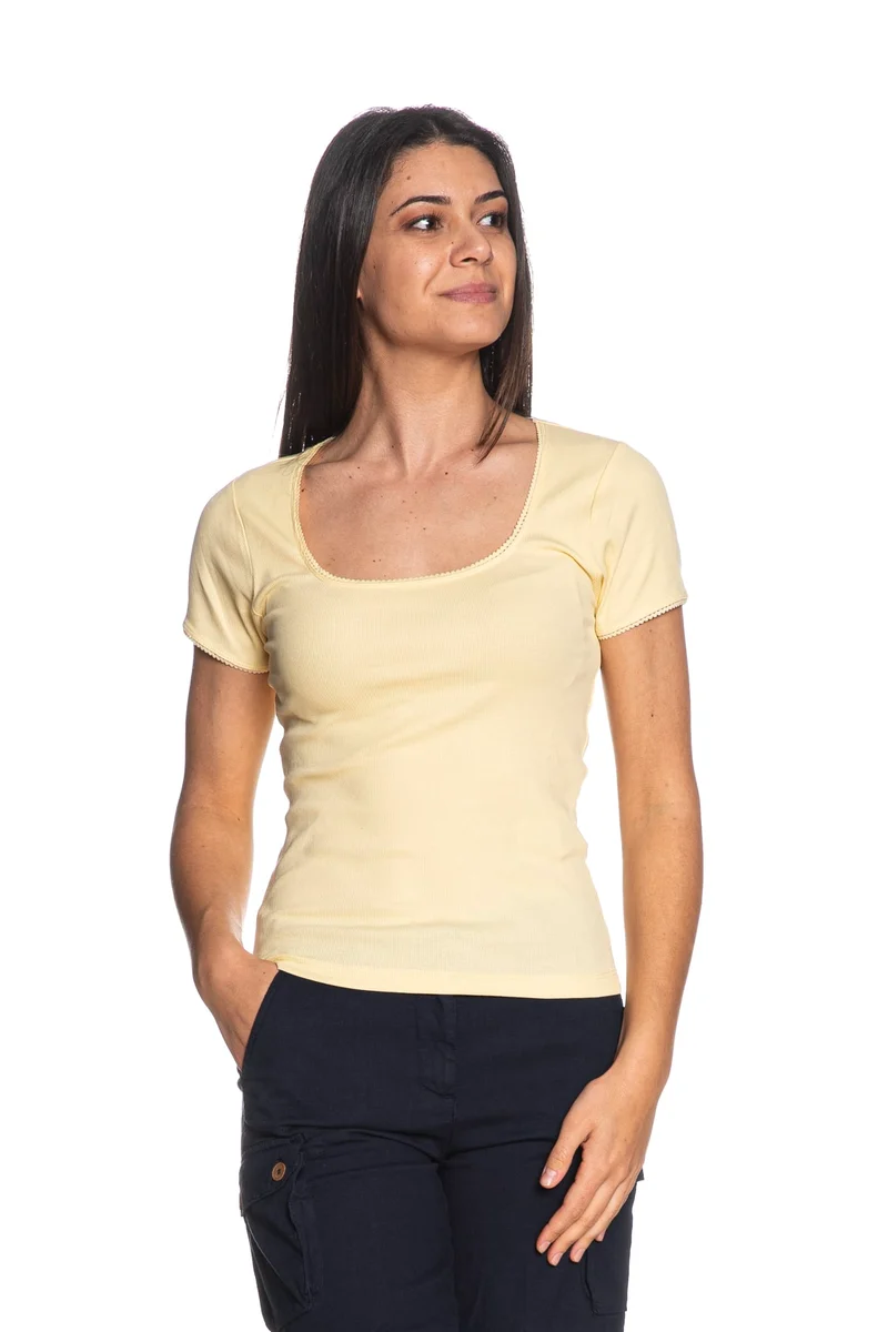T Shirt Jdy Lucky Da Donna Giallo Pastello