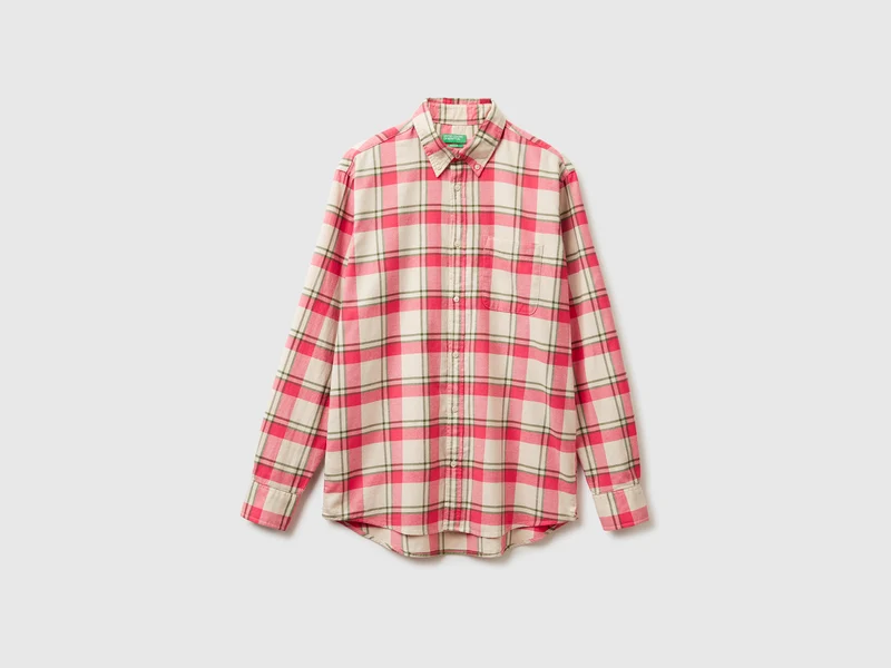 Camicia button down in flanella