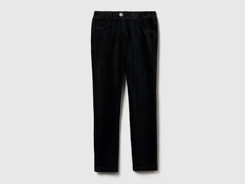 Pantaloni super skinny in ciniglia