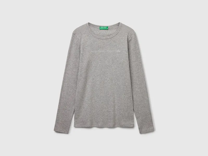 T-shirt a manica lunga 100% cotone