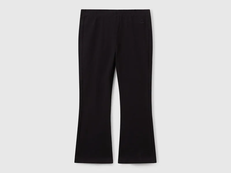 Leggings a zampa in cotone stretch