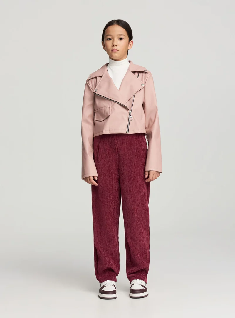 Chiodo crop similpelle