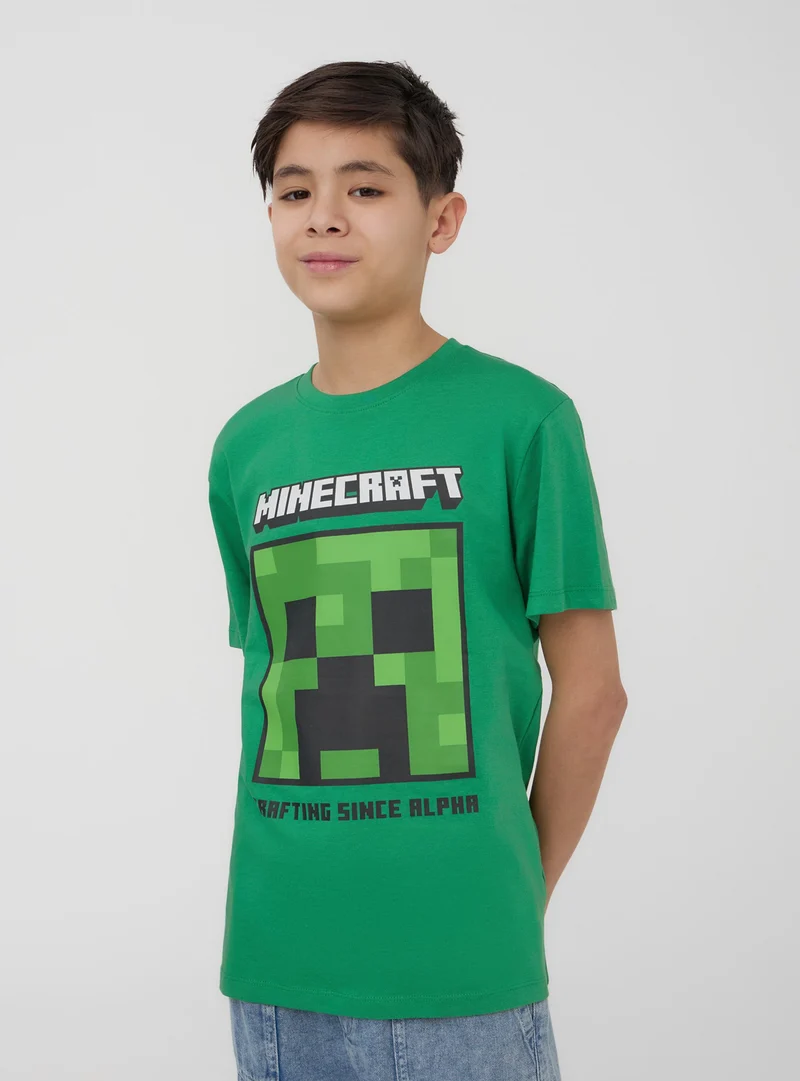 T-shirt con stampa Minecraft®