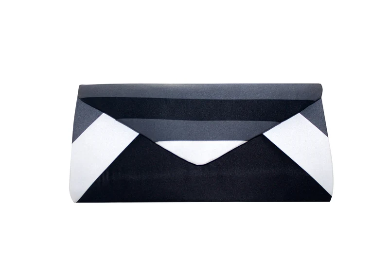 POCHETTE A RIGHE DARK GREY