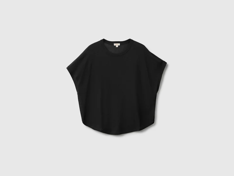 Maglia smanicata in misto viscosa di bamboo