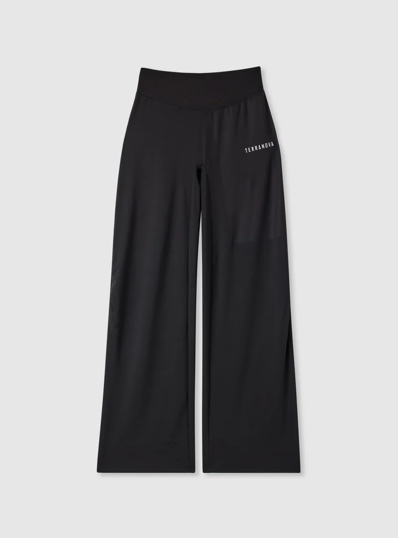 Leggings sportivi lunghi a tinta unita con logo