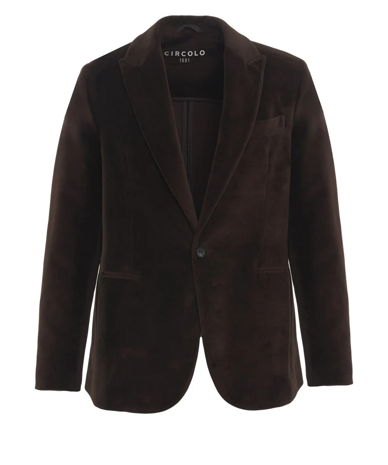 Blazer con tasche a filetto