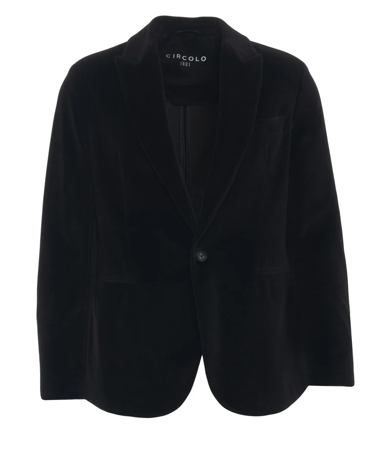 Blazer con tasche a filetto