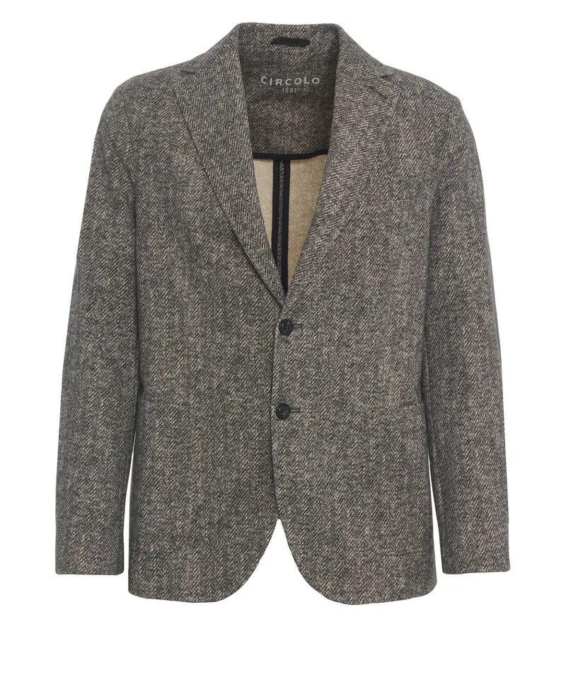 Blazer con effetto melangiato