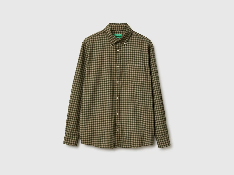 Camicia button down in flanella