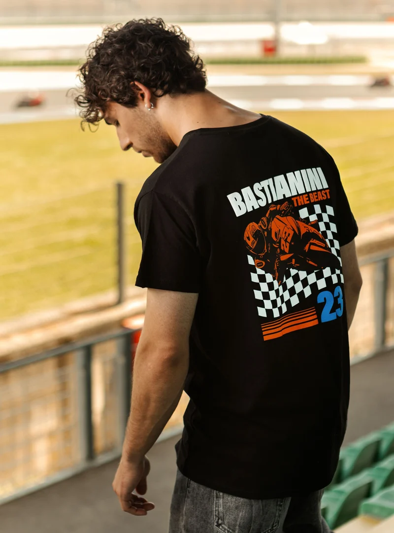 T-shirt con stampa Bastianini