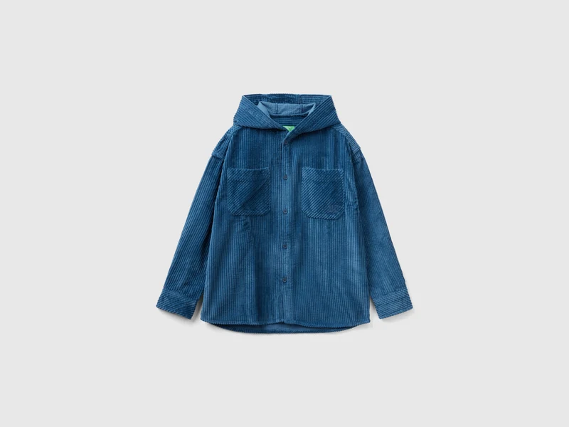 Camicia in velluto con cappuccio
