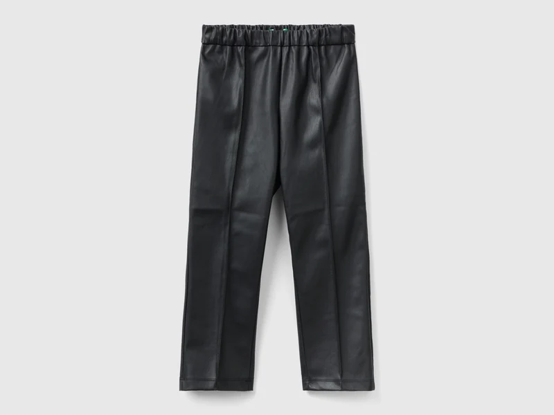 Pantaloni slim fit in tessuto spalmato