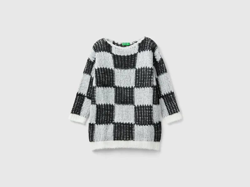 Maglia a scacchi over fit