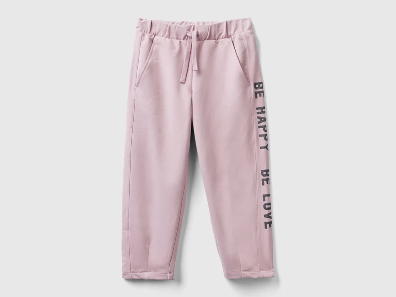 Joggers con stampa glitter
