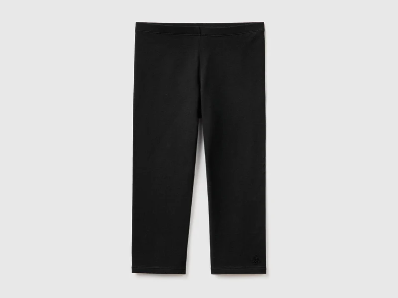 Leggings a 3/4 in cotone elasticizzato