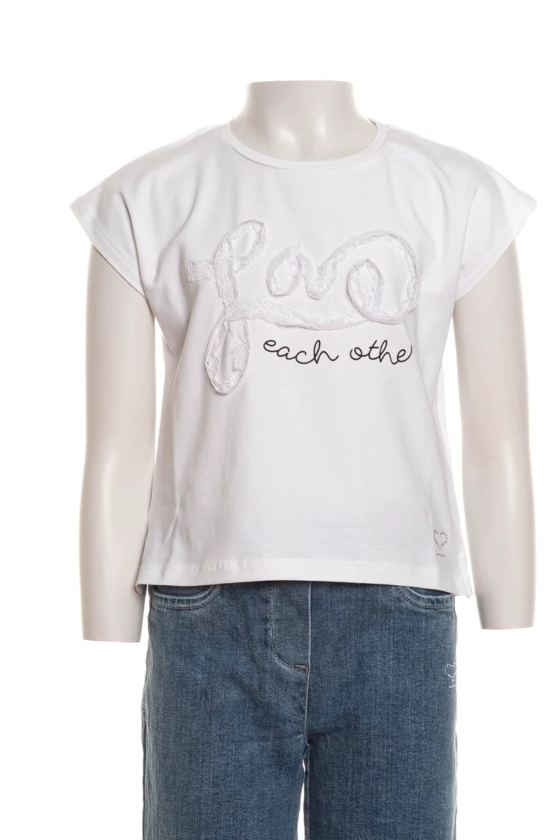 T Shirt Sarabanda Love Da Bambina Bianca