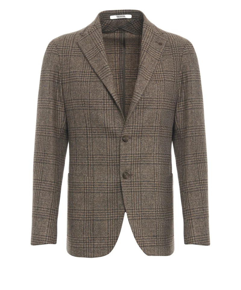 Blazer con motivo a quadri