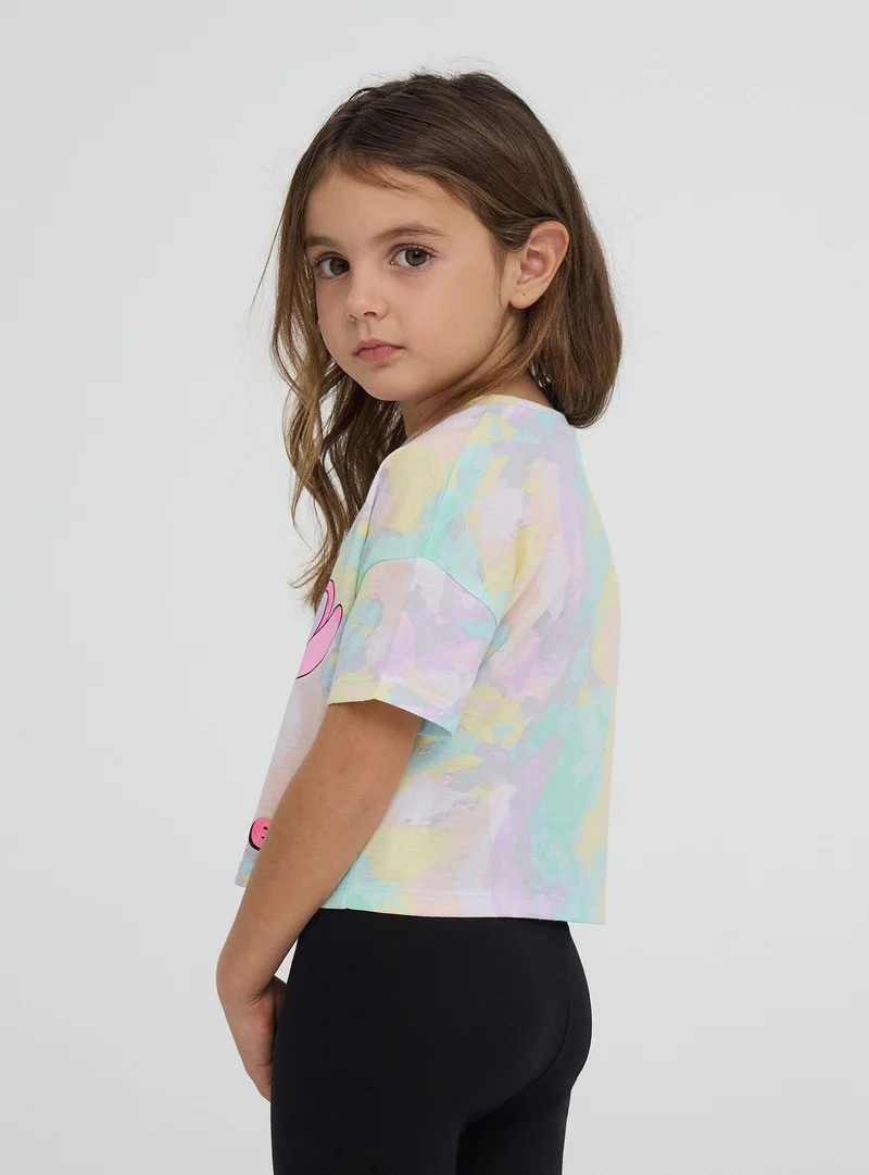 T-shirt colorata con stampa Stitch e Angel®