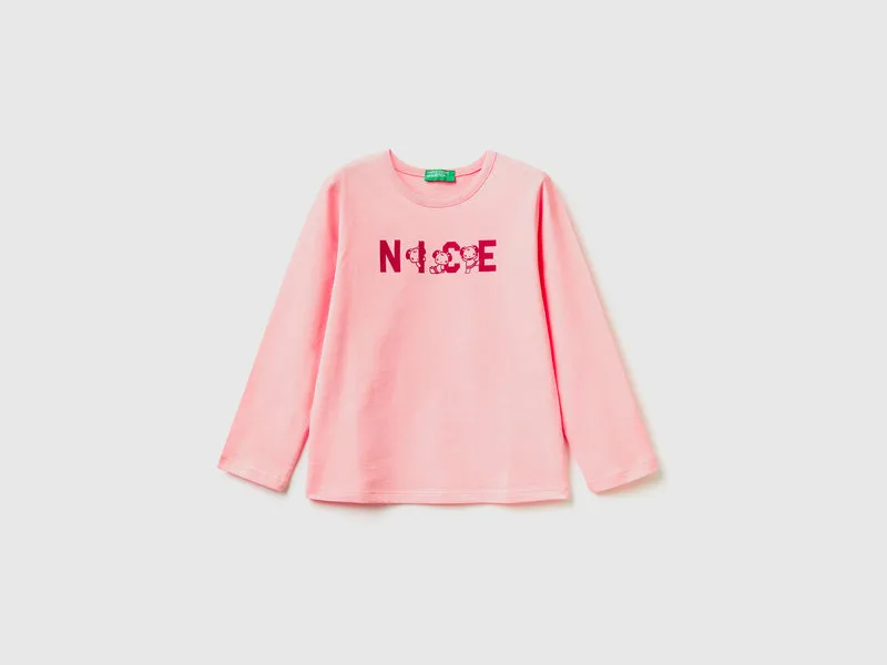 T-shirt con stampa 100% cotone