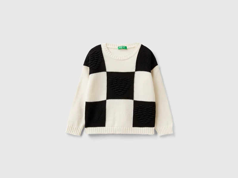 Maglia a scacchi con cuori