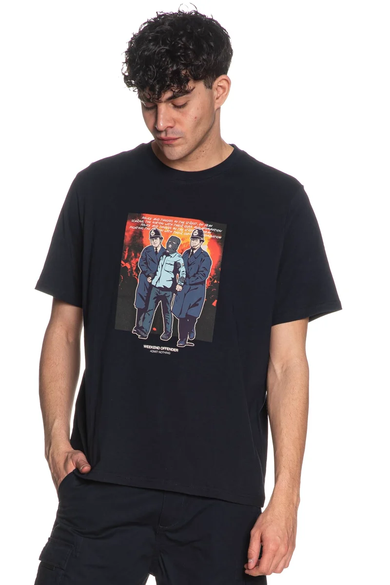T Shirt Weekend Offender Murvin Da Uomo Blu Notte