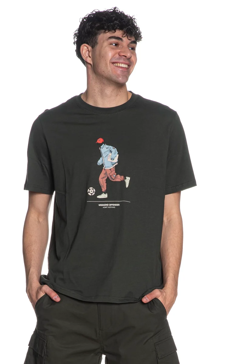 T Shirt Weekend Offender Biskra Da Uomo Verde Foresta