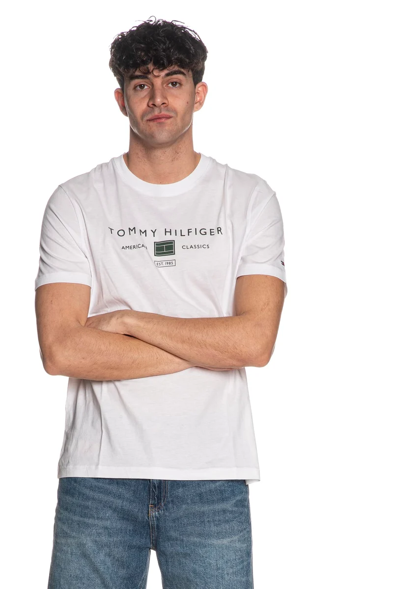 T Shirt Tommy Hilfiger Brand Love Da Uomo Bianca